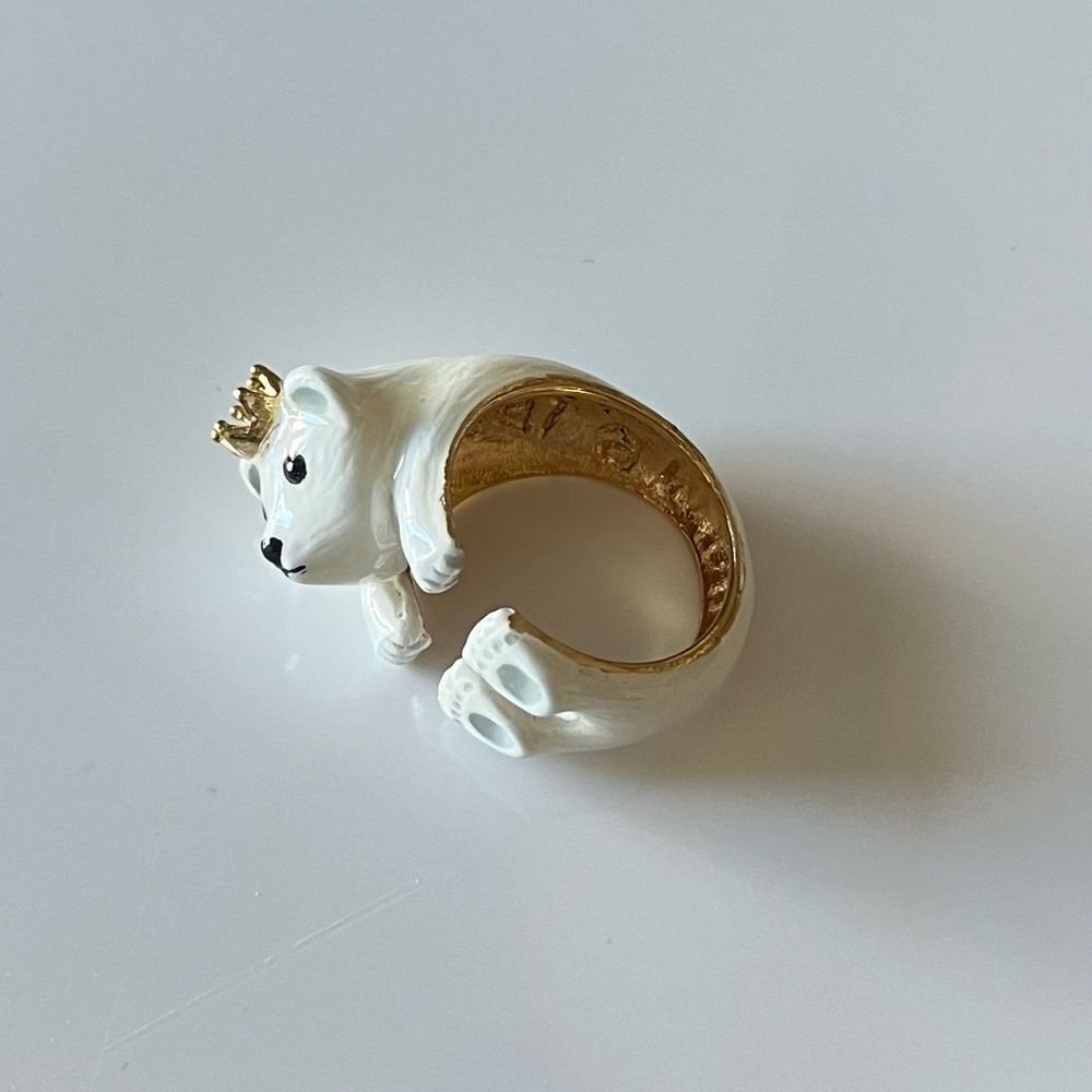 Wear A Wish 18KG Enamel Bear Prince Ring